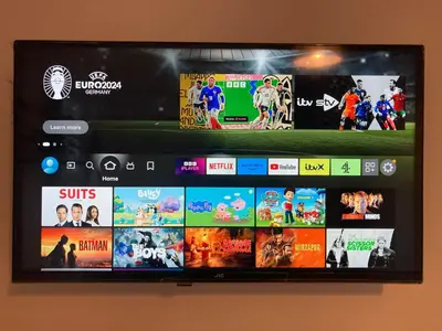 a television screen with many games on it at Riverside by Teil Luxurious one bed Apartment in Preston