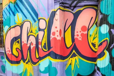 a wall with the word graffiti painted on it at Camden Apartments 2 in Liverpool