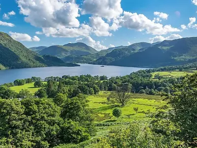 a view of a lake in the mountains at Uk46865 - Helvellyn in Ulverston