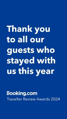 a blue background with the words thank you to all our guests who stayed with us at Denville Hotel in Blackpool